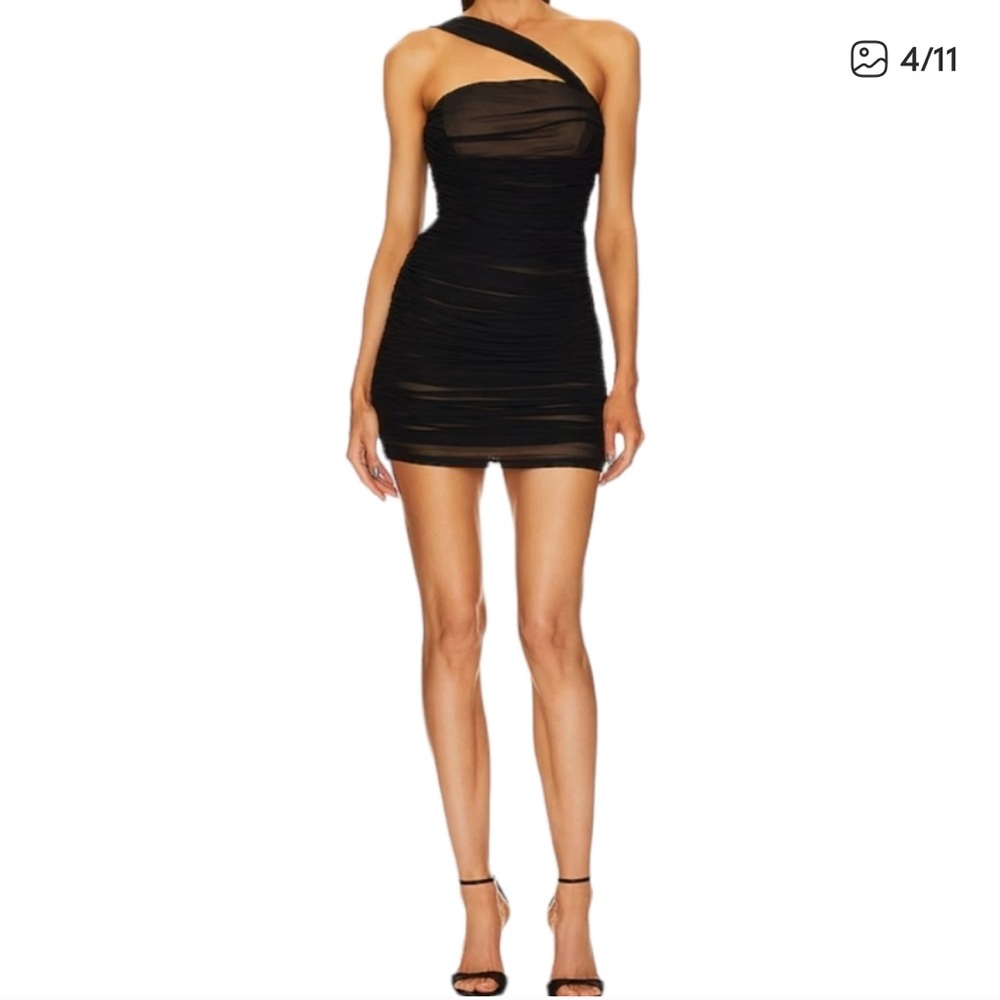 Michael Costello Revolve Honor Mini Dress Black New With Tags Size Medium